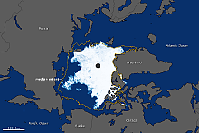 Арктический Морской Ледяной Минимум на 2010, 19 сентября 2010