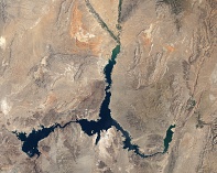 Изменения уровня воды в озере Mead, 11 августа 2010