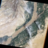 Наводнения около Kashmor, Пакистан, 12 августа 2010