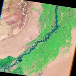 Наводнения около Kashmor, Пакистан, 9 августа 2009