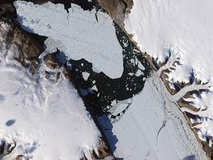 Айсберги откалываются от ледника Petermann, 22 ...