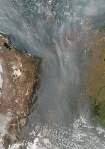 Пожары в Южной Америке, 23 августа 2010...
